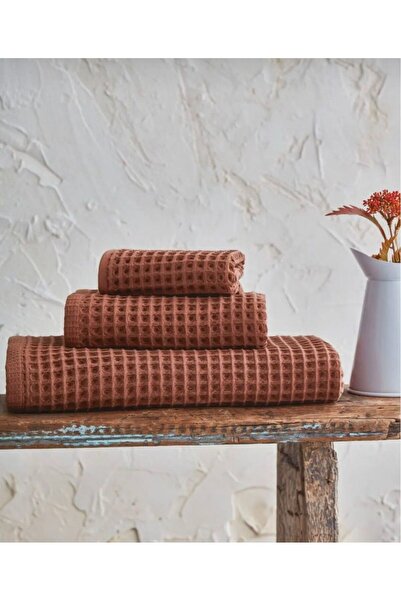 eze home Waffle Bath Towel Set-Tile