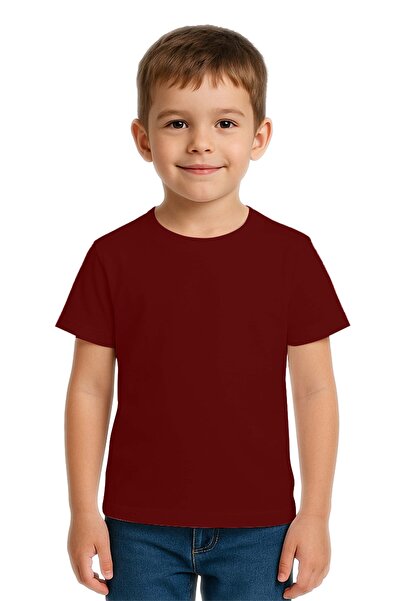 SEDİRLİ Unisex Solid Color Kids T-Shirt Cotton Combed Fabric