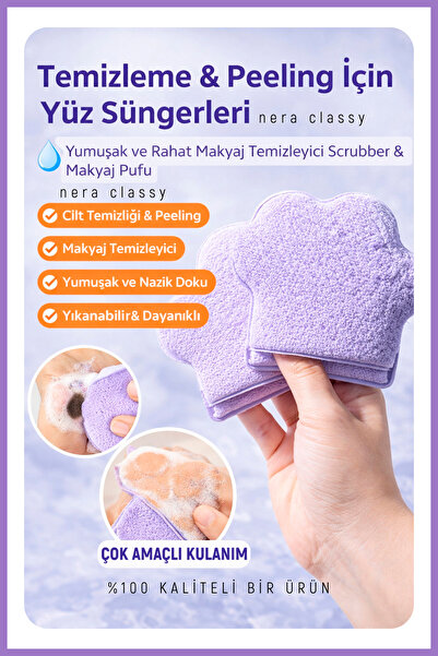 GXMPRO Scrubber & Makyaj Pufu, Yüz Temizleme, Yıkama ve Siyah Nokta Pedi