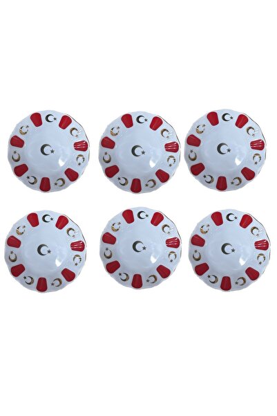 Porland Moon and Star Patterned Acem Tea Plate for 6 People