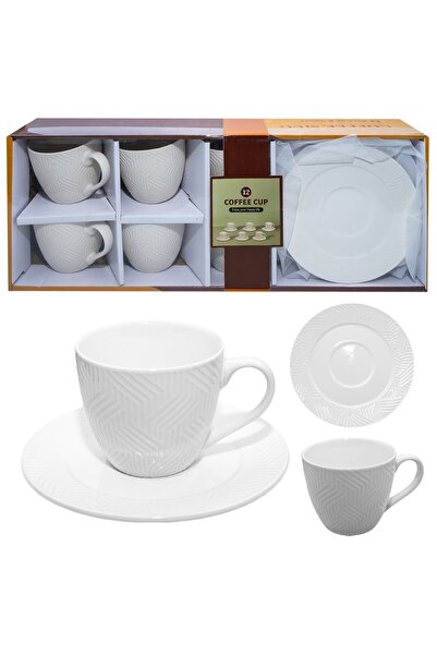 NEBO Coffee Set, Ceramic: 6 Cups + 6 Saucers
