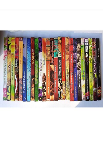 Darshan Incense Çubuk Tütsü Seti 25 Çeşit İçerisinde 6 adet olan 25 Çeşit Karışık Çubuk Tütsü