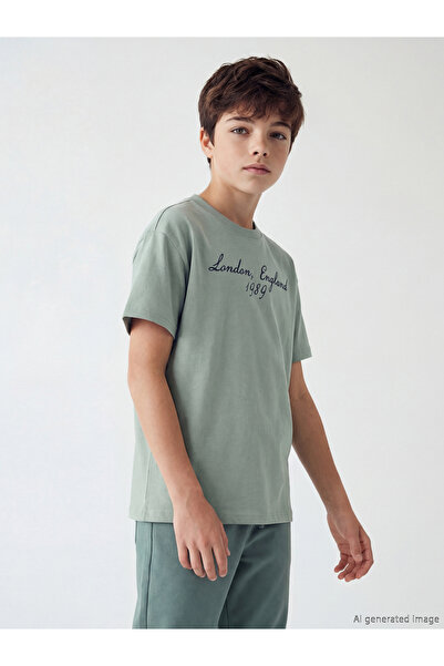 LC Waikiki Özmarka Нова колекция велосипедна яка Лондон Печатна мъжка тениска