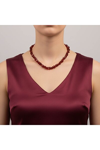 Natural Old Amber Chip Necklace – 9 g