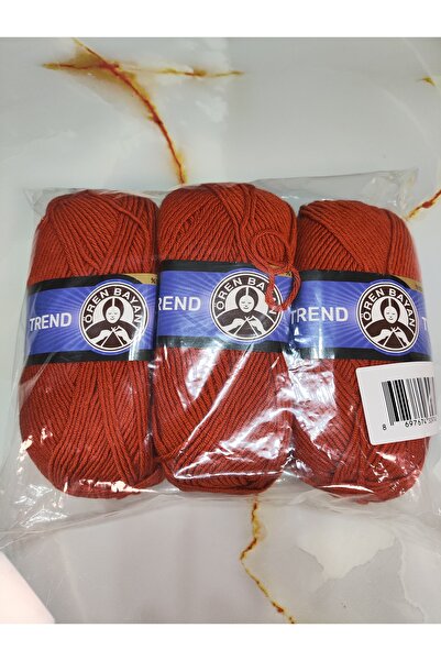 Ören Bayan TREND Kiremit El Örgü İpi (3 Adet) - Renk: 107