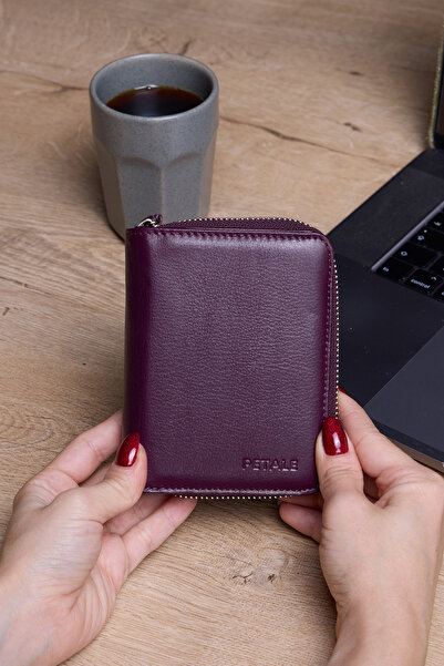 Lysande %100 Hakiki Deri Küçük Boy Kadın Cüzdanı Pratik ve Minimalist