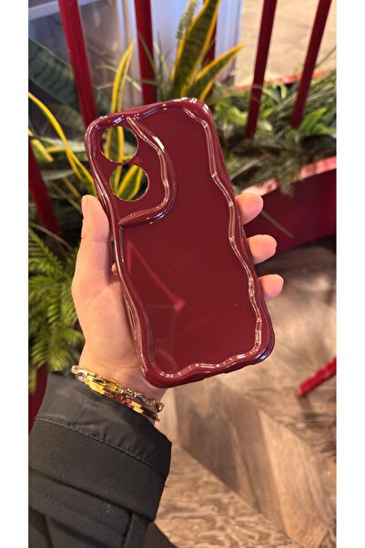 KILIF STORE OPPO A60 BORDO DALGALI TELEFON KILIFI