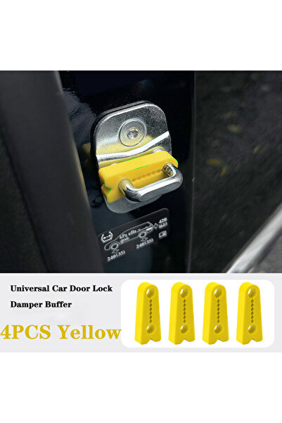 Choice3 4 قطع صفراء عالمية لأبواب السيارات، وسادة كاتمة للصوت مقاومة للصدمات،...