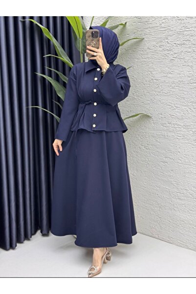 BUKRE TEKSTİL Krep etekli takım