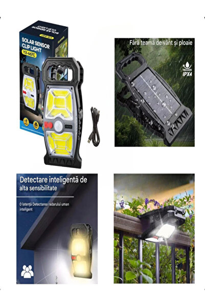 AMRIS Solar LED Lamp 23x9cm with Light and Motion Sensor, Pliers Model