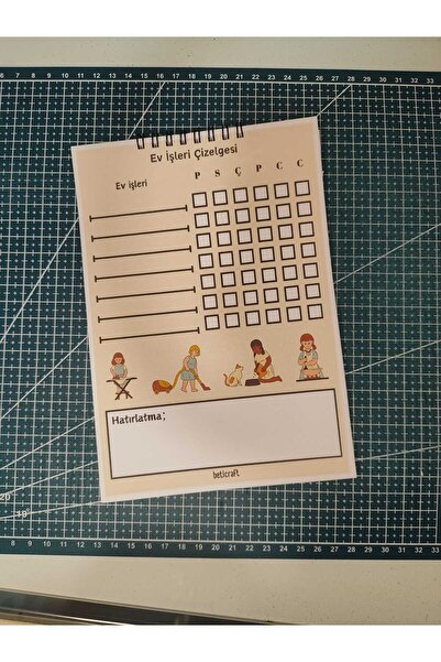 beticraft Ev işleri çizelgesi, Not defteri, Okul defteri, Planlayıcı, Spirall...