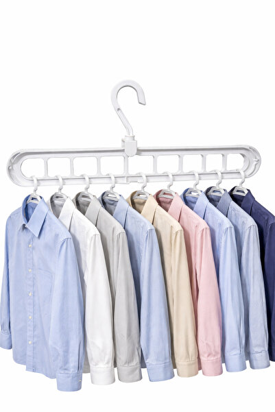 EVRAHATT 5 Lİ Çoklu Askılı Dolap Düzenleyici Askı – 9 Bölmeli Yer Tasarruflu ...