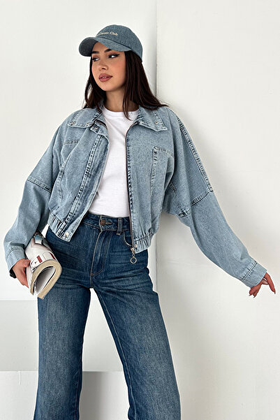 Noa&Noa جاكيت دينيم بسحاب - قوي ومتين