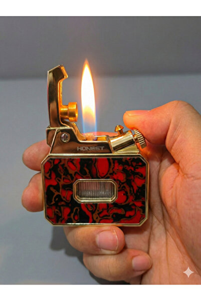 NikaŞ Orijinal Kutulu Yandan Basmalı Tasarım Honest Siyah Renk Benzinli Çakma...