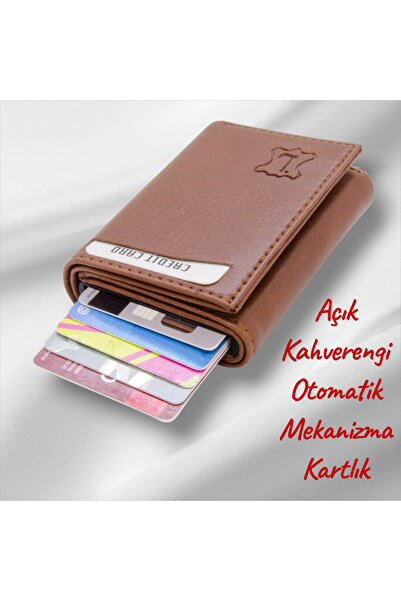 ORGANICYOU Yiwushi Automatic Mechanism Card Holder Unisex 9 Card Compartment ...