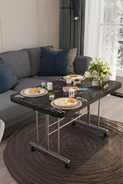 Yafes Masa Sandalye 2MMetal 70×110 cm Tekerlekli Orta Sehpa – Metal Ayak, Mod...