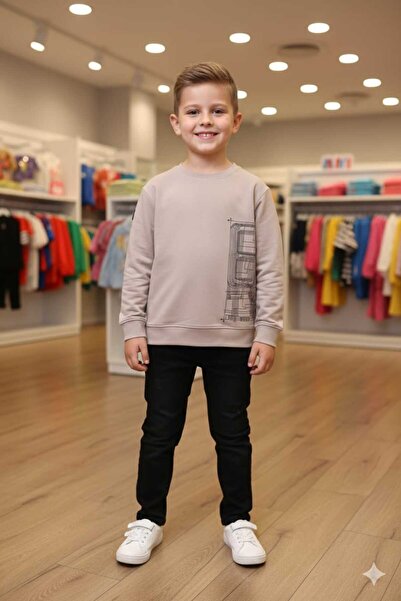 Yağmur Giyim MOJOKİDS Σετ για αγόρια με τζιν παντελόνι και φούτερ 7-10 ετών 2065