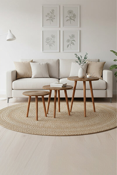 Home EUR080 Zigon Sehpa - Kahverengi - 40cm