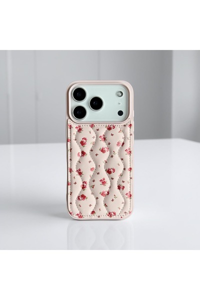 daystar Rose Pattern Premium Inflatable Puffer Case Compatible with iPhone 17