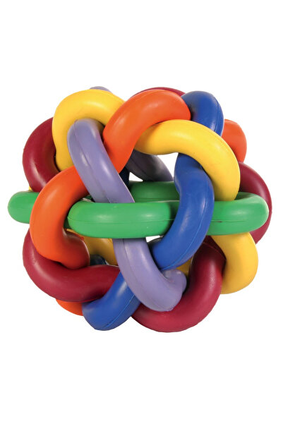 Trixie Jucărie pentru câini, minge înnodată, cauciuc, 10 cm, multicoloră