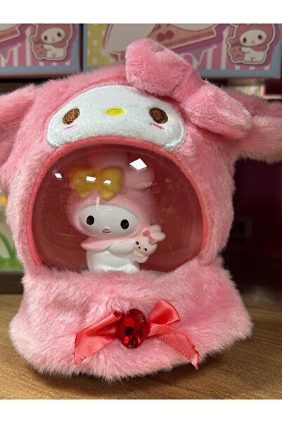 GNR My Melody Işıklı Müzikli Peluş Şapkalı Pilli Orta Boy Kar Küresi
