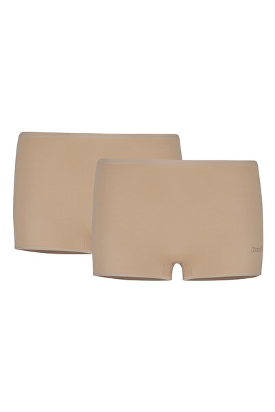 Kom Women's Cotton-Modal Shorts Cut Basic 2-Piece Panties (Socks Are a Gift)