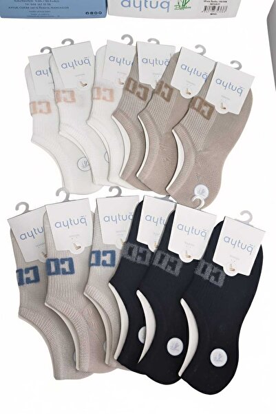 Aytuğ BAMBU SNEAKERS ÇORABI; DİKİŞSİZ; YAZLIK ; 36-40 NUMARA; ASORTİ 12'Lİ KUTU