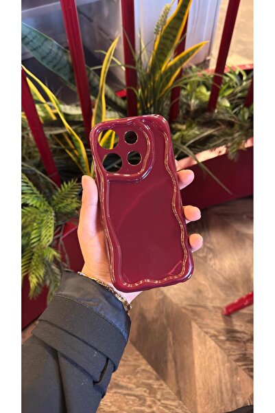 KILIF STORE VİVO Y36 BORDO DALGALI TELEFON KILIFI