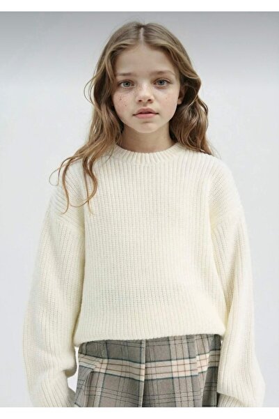 LUSHİGO Unisex Children's Knitwear Crew Neck Thessaloniki Knitted Sweater