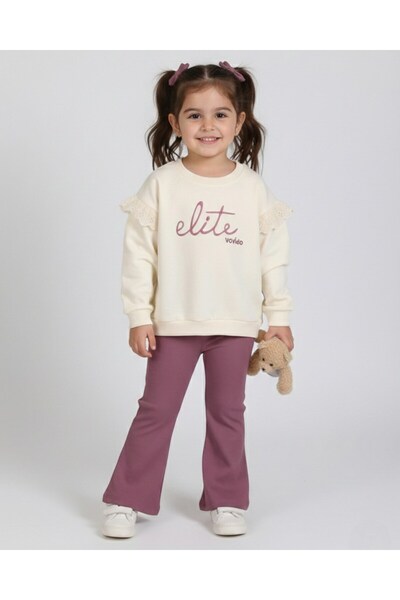 Egelite بدلة موسمية للفتيات Elite مطرزة على شكل حرف A، جوارب مضلعة كبيرة الحج...