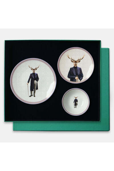 VITELLI DUBAI DEER Gentleman 18 Piece 6 Person Dinner Set
