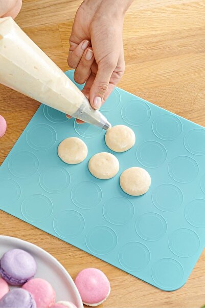 Tchibo حصيرة خبز الماكرون، ارتفاع 23 سم × طول 28 سم، لون فيروزي