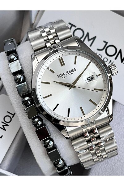 Tom Jones Men's Wristwatch with Calendar Steel Band 3 Atm Water Resistant-Wri...
