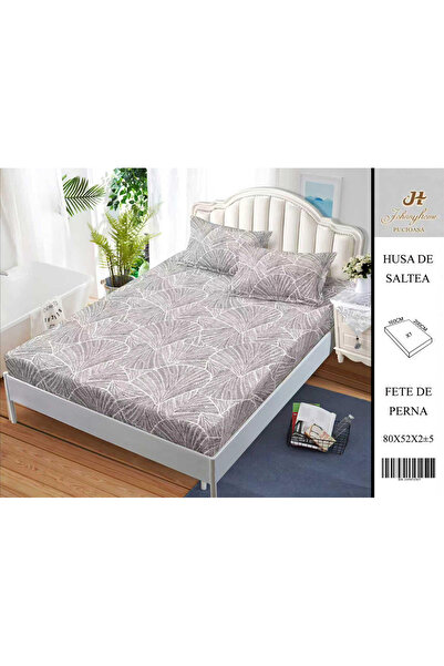 FIONNA.RO Satin Cotton Cover With Stretchy And Pillowcases 160X200cm - Abstra...