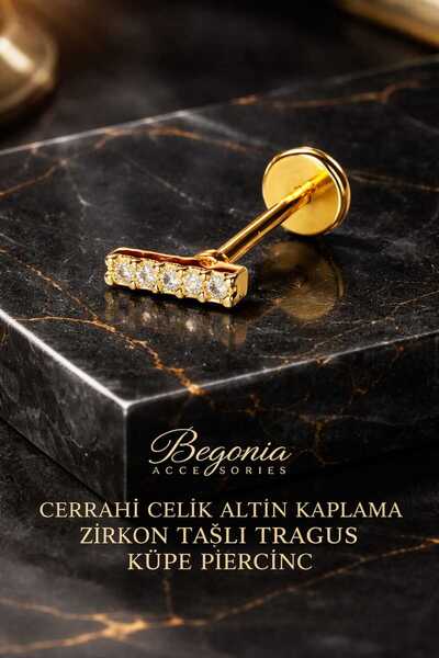 Begonia Accessories 316L Cerrahi Çelik Altın Kaplama Kararmaz Alerji Yapmaz Z...