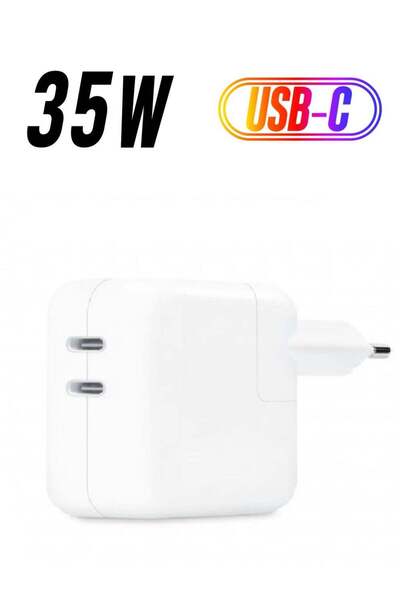 Shopi محول طاقة USB-C+C ثنائي المنافذ بقدرة 35 واط للشحن السريع، مع كابل USB-...