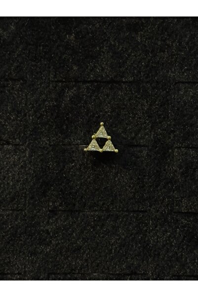 XUPING JEWELRY 925 ayar gümüş, üçgen gold altın kaplama Kıkırdak helix Tragus...