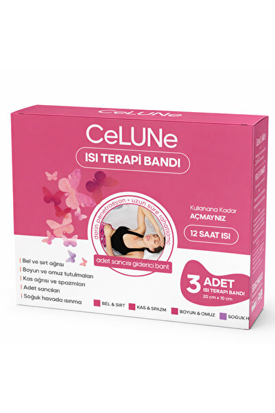 Celune Isı Terapi Bandı – Adet Sancısı, Regl sancısı Bel & Sırt Ağrısı İçin 1...