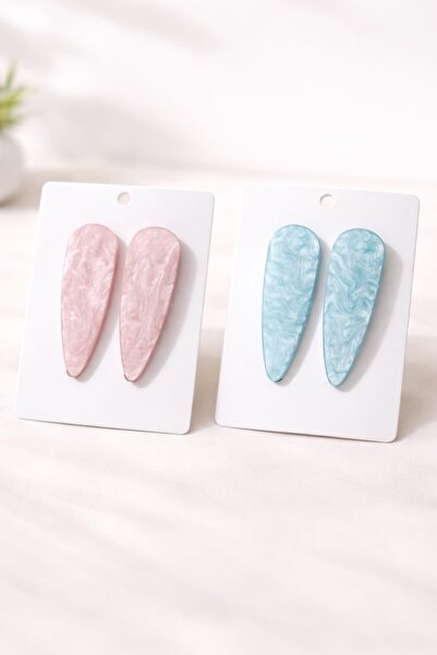 LİNACO Pearlescent Symmetrical Hair Clip Set of 4