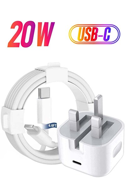 Shopi كابل وشاحن آيفون، شاحن سريع 20 واط بتقنية PD 3.0، شاحن جداري USB-C مع ك...