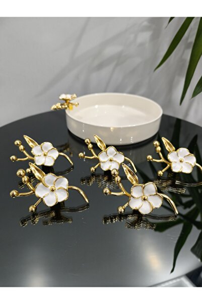 PARILTI HOME COLLECTİON 6-Piece Accessory Glass and Porcelain Holder, Compati...