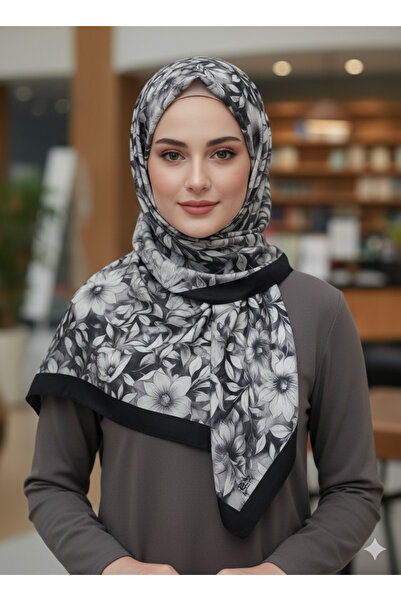 REMOMODA Patterned Floral Model Shawl Italian Soft Shawl High Quality