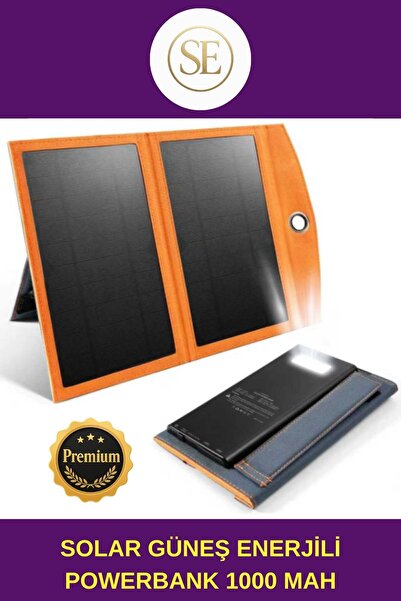ERKUT ONLİNE Premium Type-C USB Portlu Led Işık Göstergeli Solar Güneş Enerji...