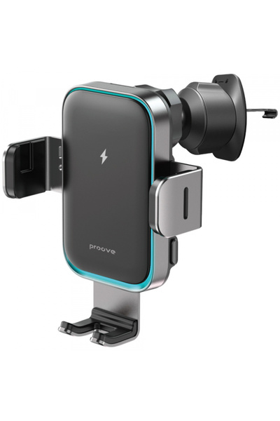 Proove Triple Clamp Pro Wireless Car Charger, 15W, 1.67A, Gray WHTP15010004