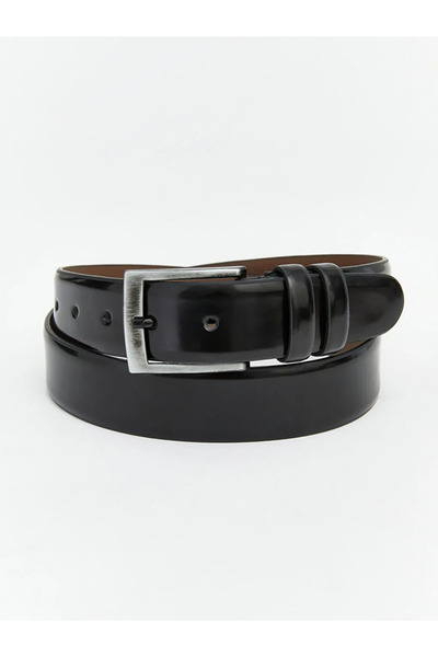 LC Waikiki Black Faux Leather Look Men's Belt