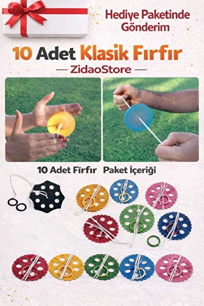 Emrah Gültekin 10 Adet İpli Fırfır Nostalji Oyuncak Ramazan Okul Hediyesi Hed...