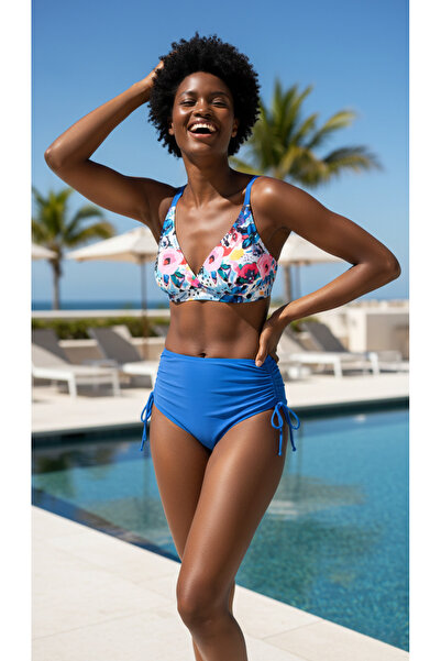 Adel swimwear Ekstra Yüksek Bel Toparlayıcı Kruvaze Bikini