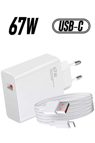 Shopi 67W EU Fast Charge Power Adapter & 6A Type-C Cable for Xiaomi Redmi, Mi...