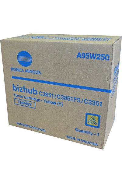 KONICA MINOLTA Printer Toner YELLOW TNP49 A95W250 ORIGINAL