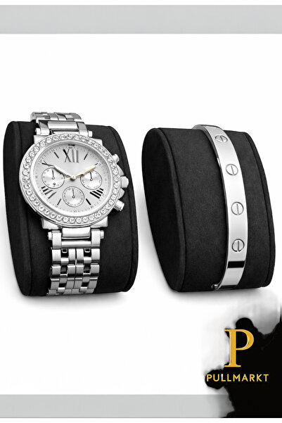 pullmarkt Bileklik + Kadın Kol Saati Seti